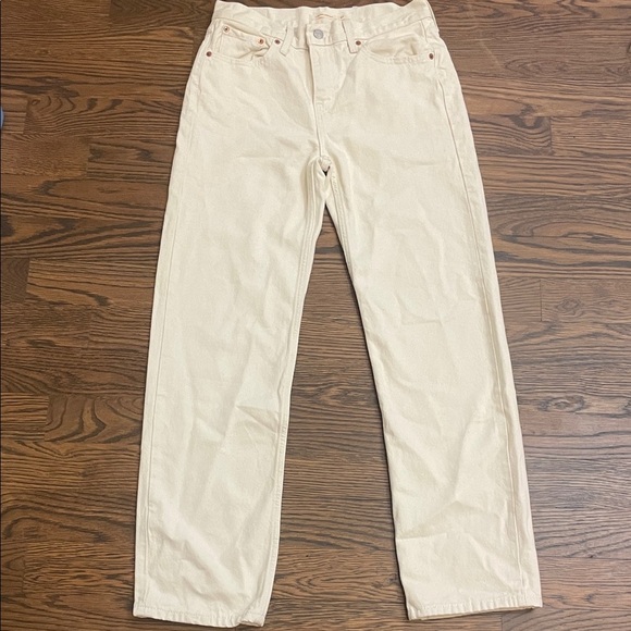 Levi's Denim - Levi’s Women’s Low Pro Straight  Cream Jeans